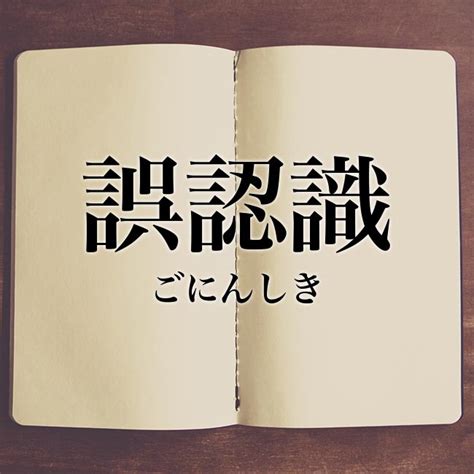 誤認識|Meaning of 誤認識, ごにんしき, goninshiki